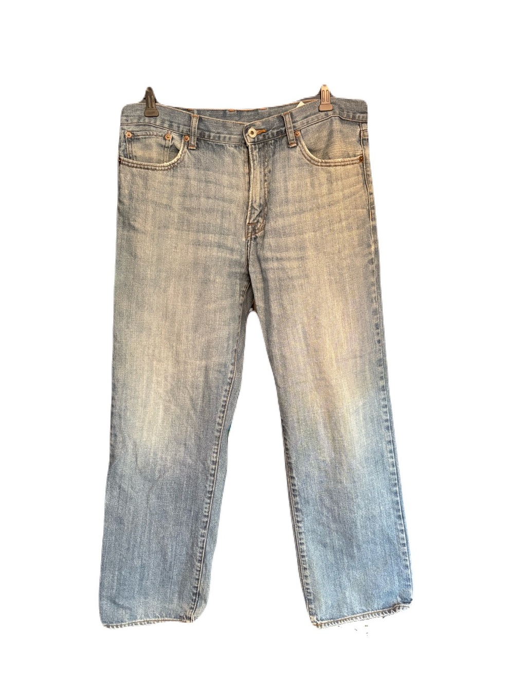 Lucky Brand Gene Montesano Jeans 34x28.5 Relaxed Straight Light Wash Y2K Baggy